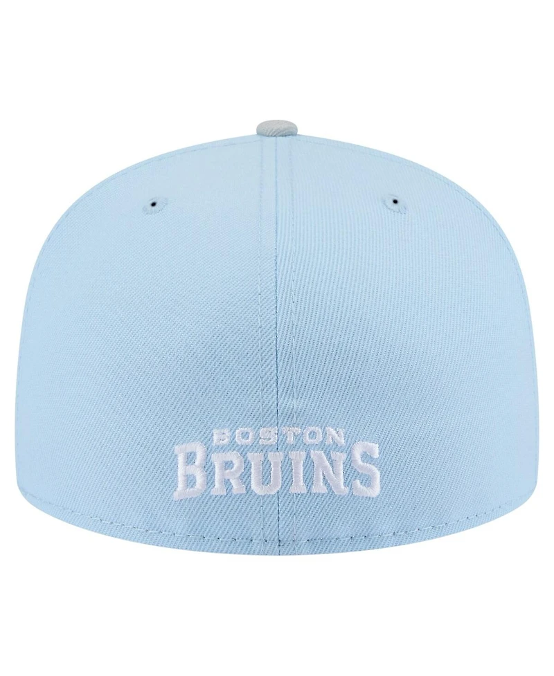 New Era Men's Light Blue/Gray Boston Bruins Color Pack Two-Tone 59FIFTY Fitted Hat