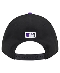New Era Big Boys and Girls Black Colorado Rockies Player Replica 9FORTY Adjustable Hat