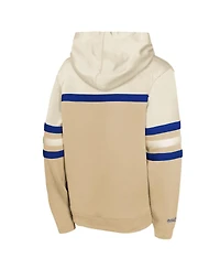 Mitchell & Ness Men's Cream Los Angeles Dodgers Head Coach Pullover Hoodie