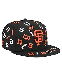 New Era Men's Black San Francisco Giants Team Confetti 59FIFTY Fitted Hat
