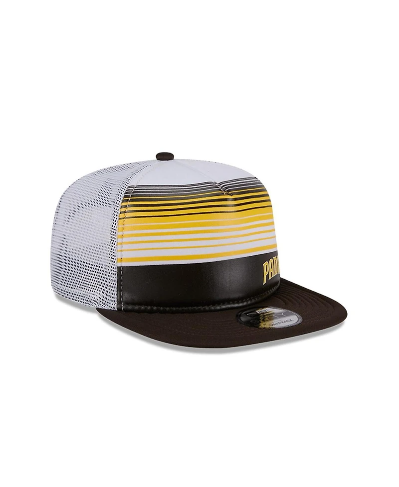 New Era Men's Brown San Diego Padres Team Horizon 9FIFTY A-Frame Trucker Snapback Hat