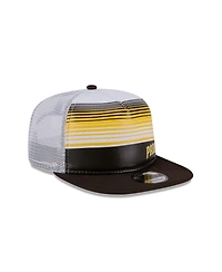 New Era Men's Brown San Diego Padres Team Horizon 9FIFTY A-Frame Trucker Snapback Hat