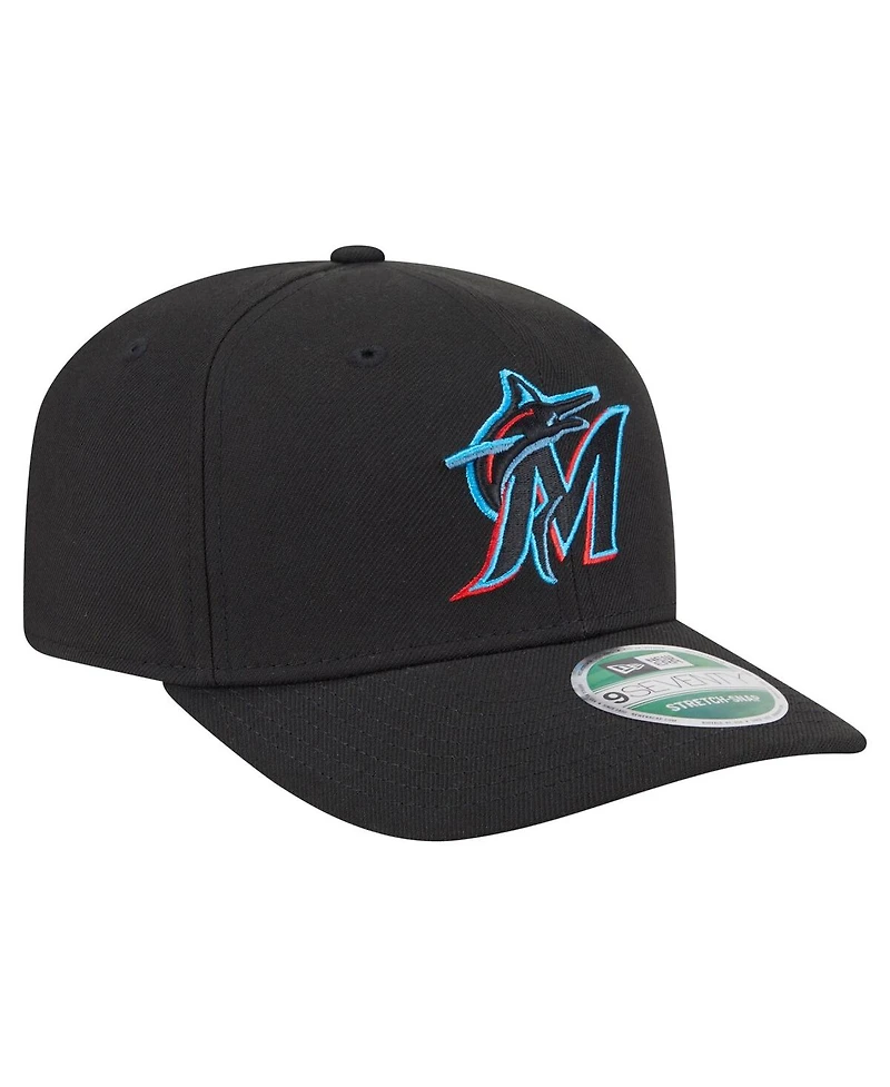 New Era Men's Black Miami Marlins Player Replica 9SEVENTY Adjustable Hat