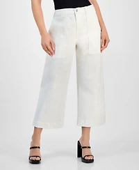 Liverpool Los Angeles Petite Stride High-Rise Wide-Leg Crop Jeans