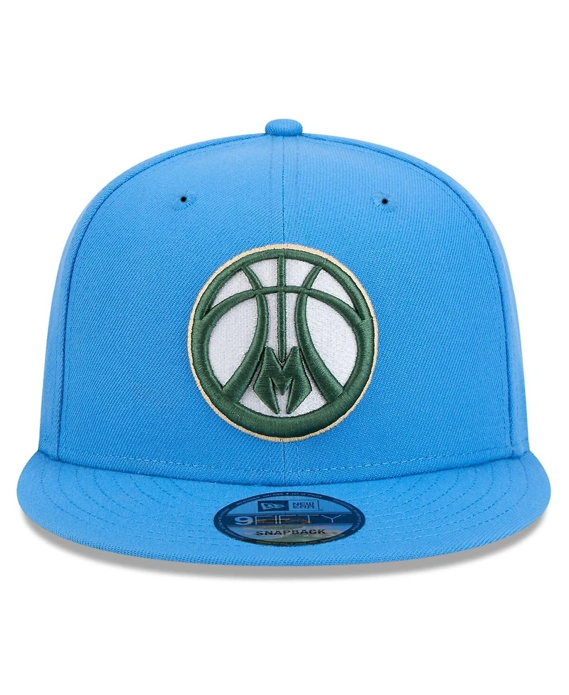 New Era Men's Blue Milwaukee Bucks 2024/25 City Edition Alternate 9FIFTY Snapback Hat