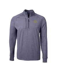 Cutter & Buck Men's Heather Navy Notre Dame Fighting Irish Play Like A Champion Today Adapt Eco Knit Quarter-Zip Sweatshirt