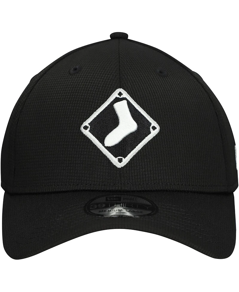 New Era Men's Black Chicago White Sox Batting Practice 39THIRTY Flex Hat