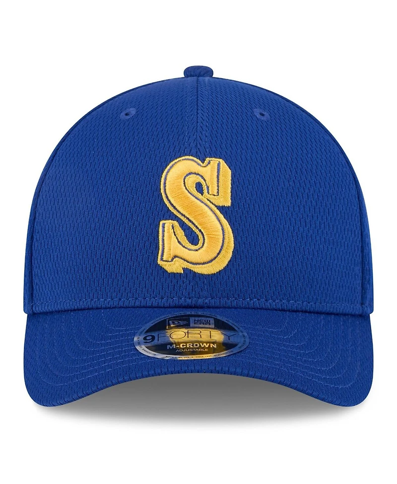New Era Men's Blue Seattle Mariners 2025 Mlb Clubhouse 9FORTY M-Crown Adjustable Hat