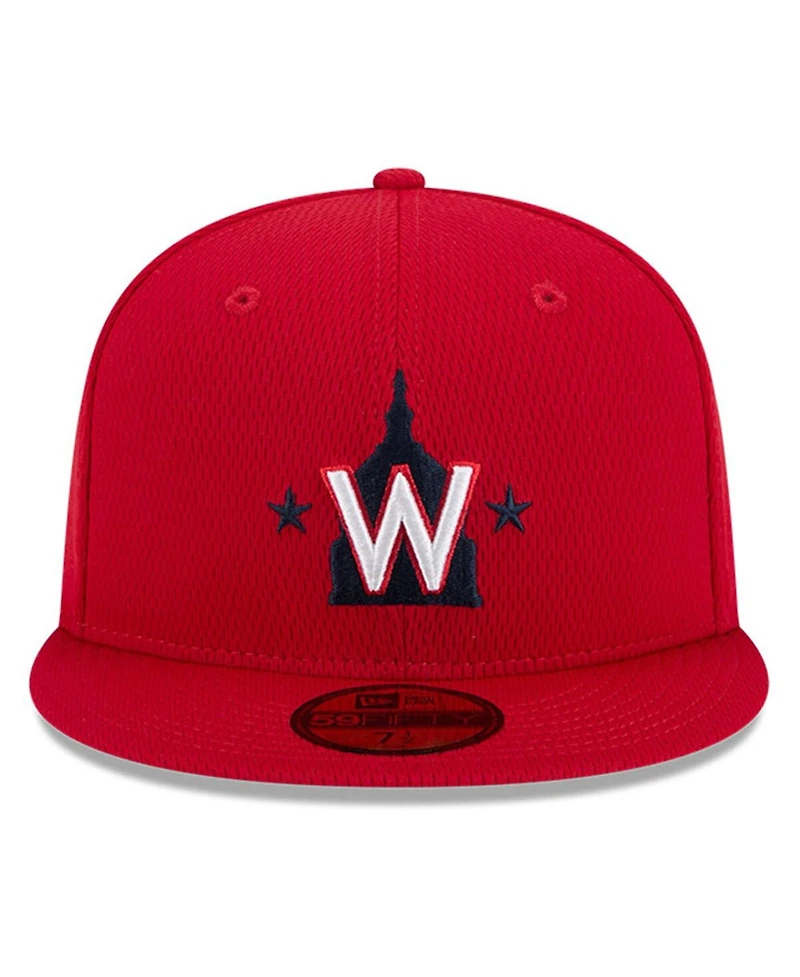 New Era Men's Red Washington Nationals 2025 Mlb Clubhouse 59FIFTY Fitted Hat