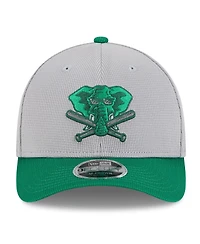 New Era Men's Gray/Green Athletics 2025 Batting Practice 9FORTY M-Crown Adjustable Hat