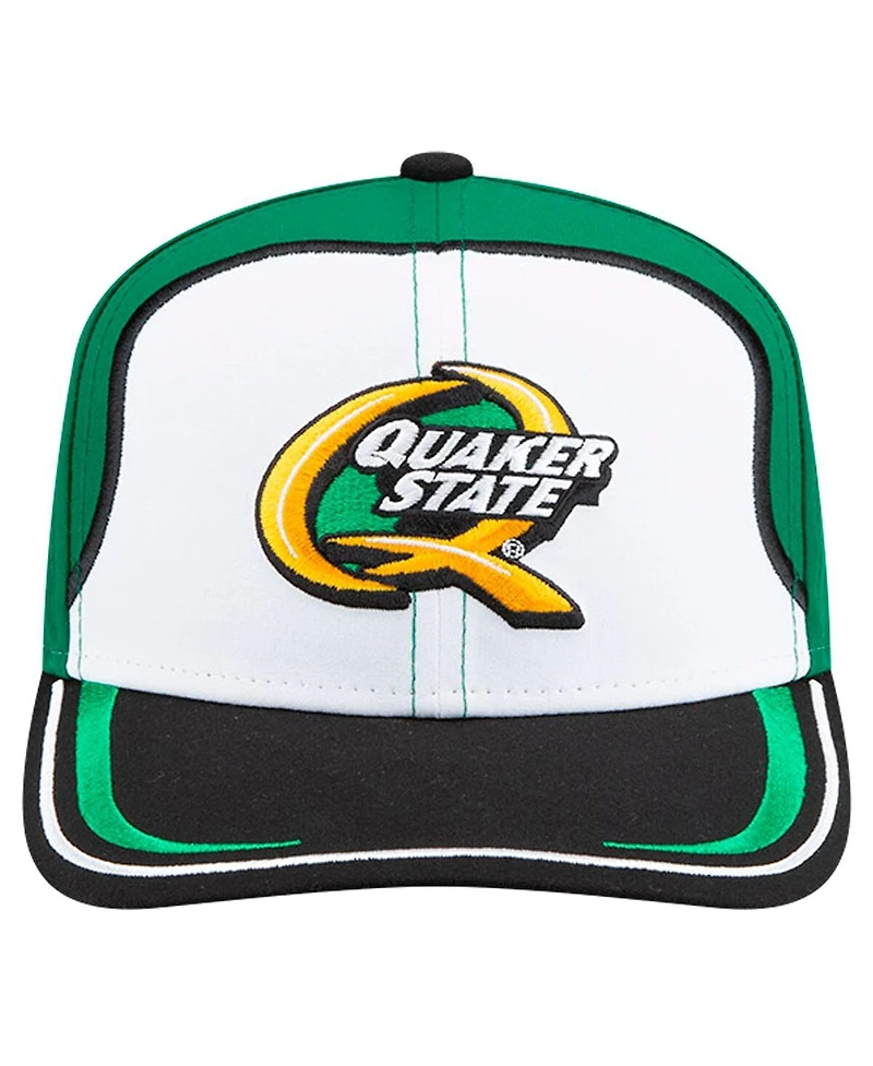 New Era Men's White/Green Mark Martin Quaker State 9SEVENTY Stretch-snap Hat
