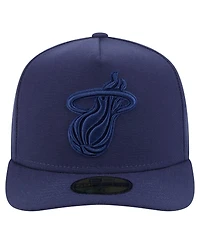 New Era Men's Navy Miami Heat Colorpack A-Frame Pinch Front 59FIFTY Fitted Hat
