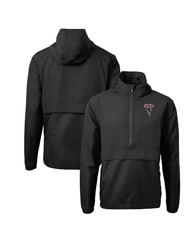 Cutter & Buck Men's Black Atlanta Falcons Charter Eco Half-Zip Anorak Jacket