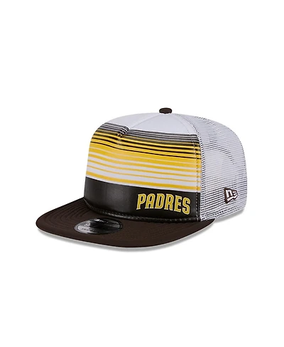 New Era Men's Brown San Diego Padres Team Horizon 9FIFTY A-Frame Trucker Snapback Hat
