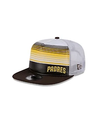 New Era Men's Brown San Diego Padres Team Horizon 9FIFTY A-Frame Trucker Snapback Hat