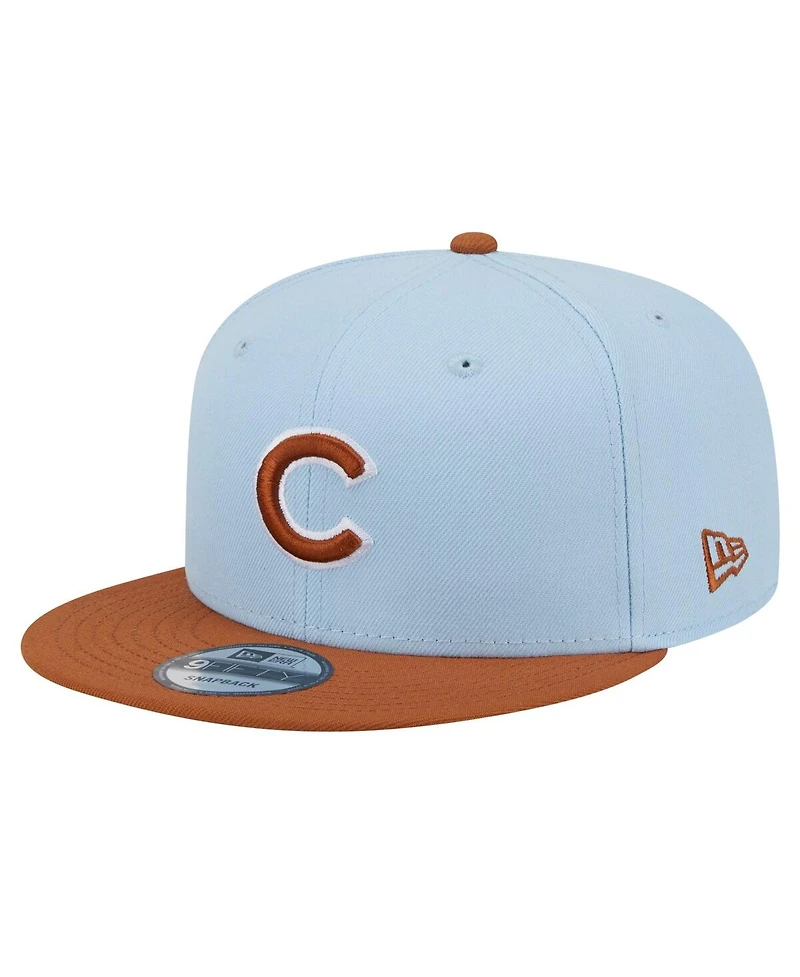 New Era Men's Light Blue Chicago Cubs Spring Color Two-Tone 9FIFTY Snapback Hat