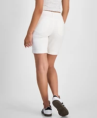 Celebrity Pink Juniors' Cuffed Hem Bermuda Denim Shorts