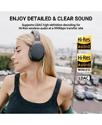 Edifier Over-Ear Noise Cancelling Headphones, 94H Playtime, Hi-Res Audio, Bluetooth 5.1, Foldable