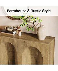 Tribesigns 63-Inch Long Sofa Console Table, Farmhouse Narrow Entryway Table for Hallway, Foyer, Entrance, Living Room