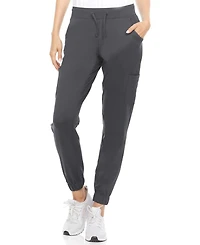 Medichic Women's Scrubs Mid Rise Six Pocket Yoga Scrub Joggers, Wine Large