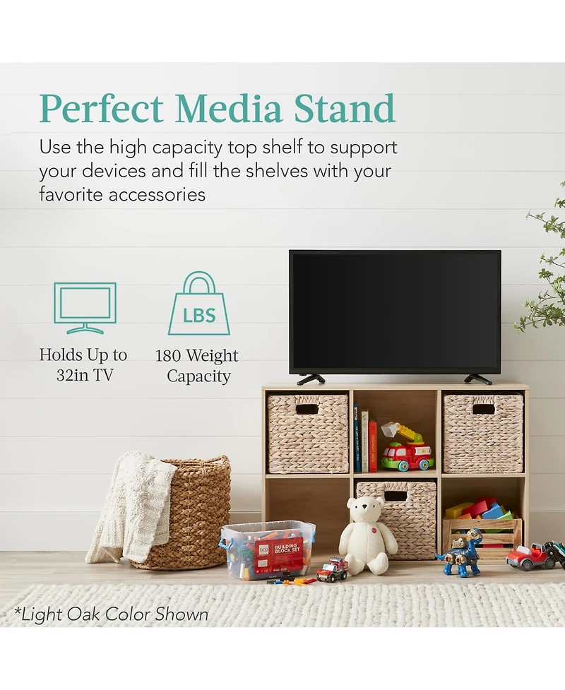 Best Choice Products 6-Cube Bookshelf, 11in Display Storage System, Organizer w/ Removable Back Panels