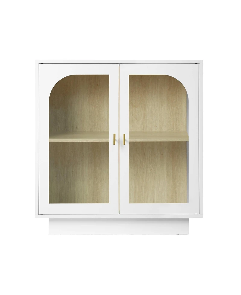 Mondawe Storage Cabinet with Acrylic Door for Living Room, Dining Room, Study