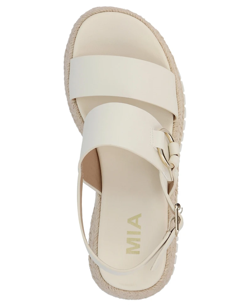 Mia Women's Yuna Round Toe Wedge Sandals