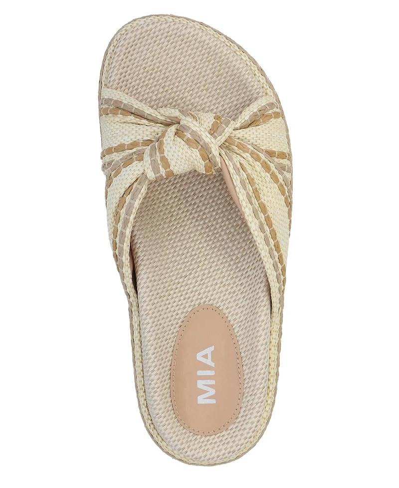 Mia Women's Giade Raffia Slip-On Sandals
