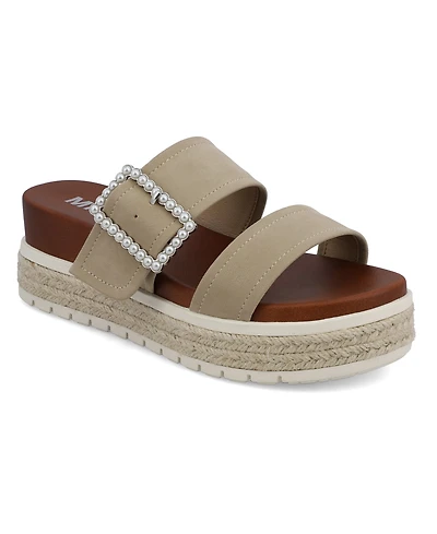 Mia Women's Kika Platform Slide Round Toe Sandals