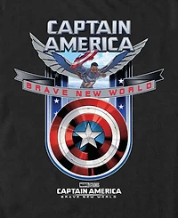 Marvel Men's Brave New World Shield Short Sleeve T-Shirt