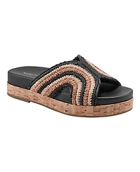 Marc Fisher Women's Erim Woven Slip-On Flatform Sandals