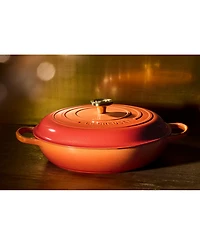 Le Creuset Signature 5-Qt. Flamme Doree Round Braiser with Crucible Knob - 100th Anniversary Edition