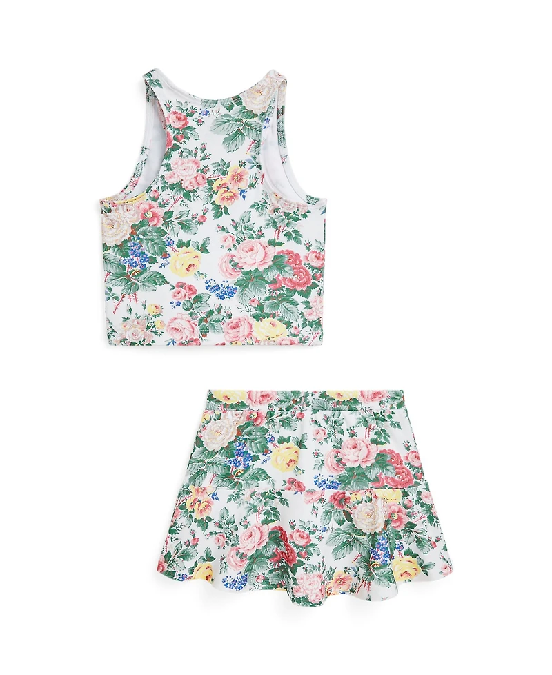 Polo Ralph Lauren Big Girls 2-Piece Performance Jersey Top and Skort Set