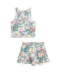 Polo Ralph Lauren Big Girls 2-Piece Performance Jersey Top and Skort Set