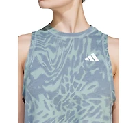 adidas Women's Printed Climacool Cropped Tank Top