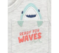 Carter's Toddler Boys Shark Tank Top & Printed Shorts, 2 Piece Set