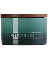 Le Creuset Stoneware Signature Canister with Wood Lid, 16-Oz.