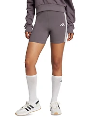 adidas Women's Essentials 3-Stripe High-Rise Bike Shorts