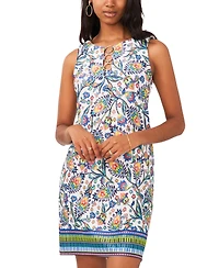 Msk Petite Paisley Three-Ring Sleeveless Shift Dress