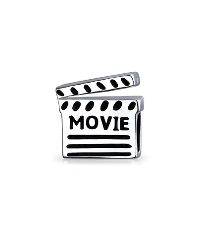 Bling Jewelry Theater Lover Clapboard Charm Bead European Bracelet in Sterling Silver