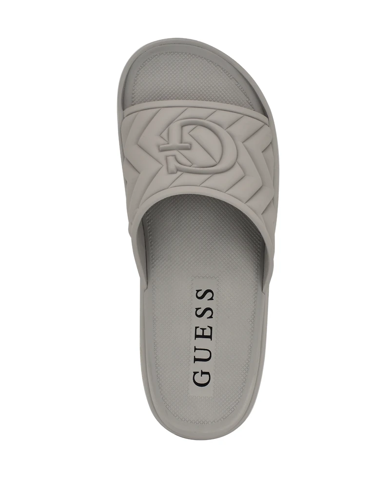 Guess Men's Moliano Branded Slip On Fashion Slides