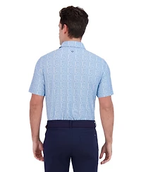 Ben Sherman Men's Golf Watercolor Geo Sports Fit Polo Shirt