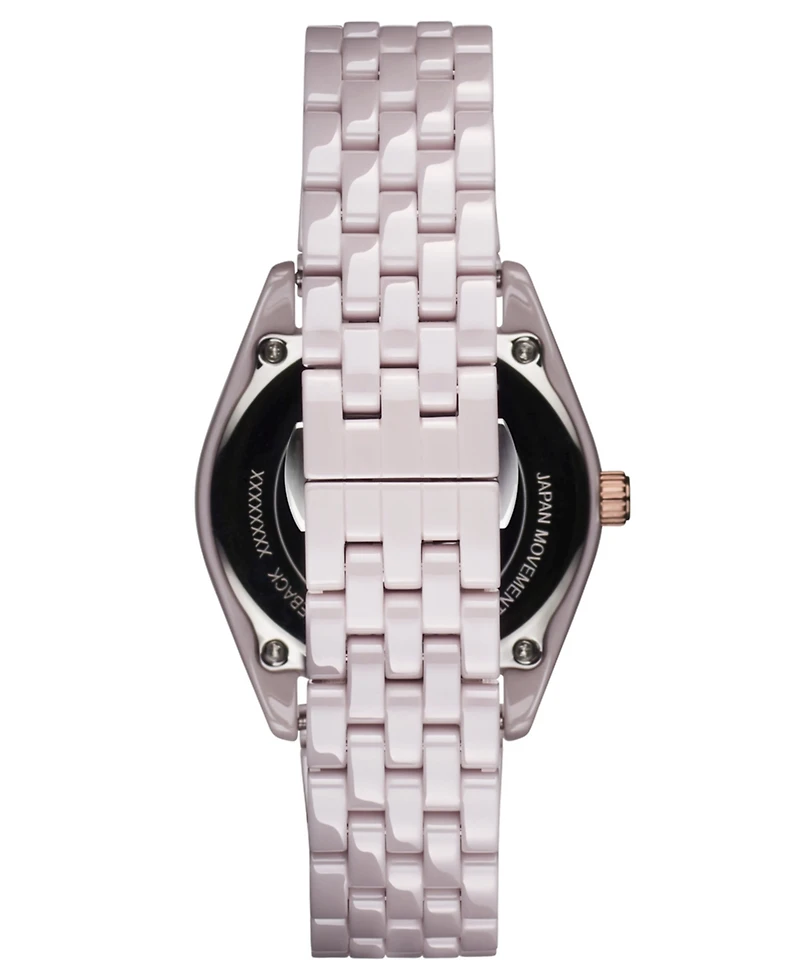 Mvmt Women's Rise Boyfriend Blush Ceramic Bracelet Watch, 36mm
