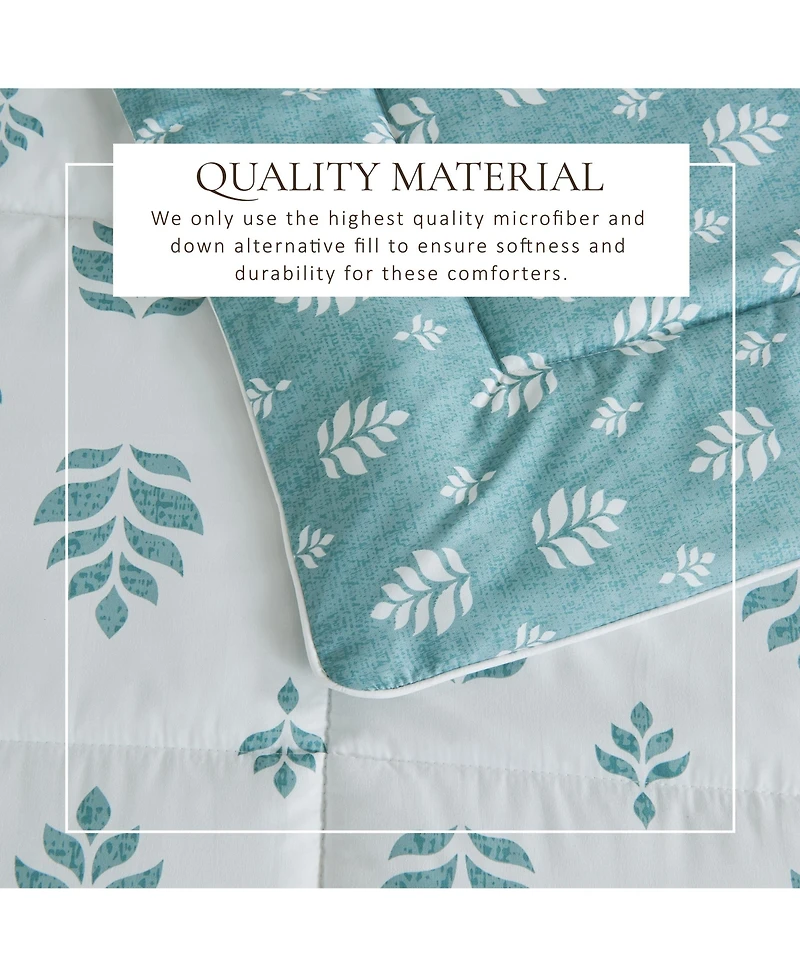 Linery & Co. Reversible Down Alternative Printed Comforter Set