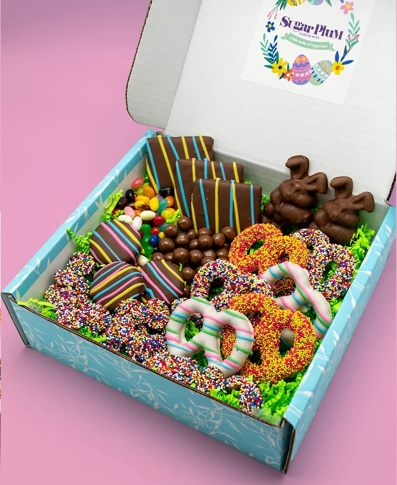 Sugar Plum Chocolates Happy Easter Chocolate and Candy Collection Box, 16 Pieces
