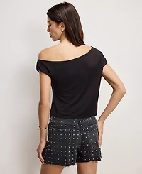 Good American Stretch Jersey Asymmetric Top, Regular & Plus Sizes