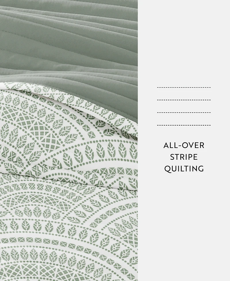 ienjoy Home Scallop Reversible 3-Pc. Lightweight Quilt Set, Full/Queen
