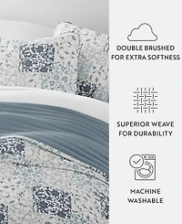 ienjoy Home Scrolled Patchwork Reversible 3-Pc. Lightweight Quilt Set