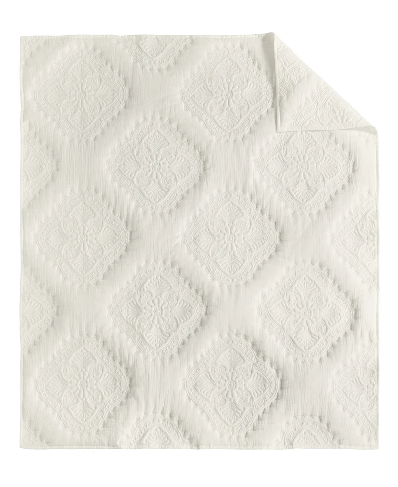 Levtex Muslin Stitch Stitching Quilted Throw, 50" x 60"