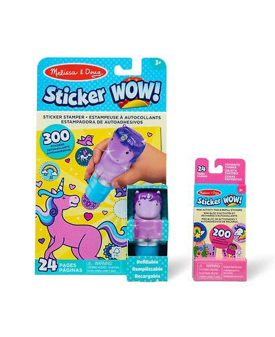 Melissa and Doug Sticker Wow Purple Unicorn Bundle